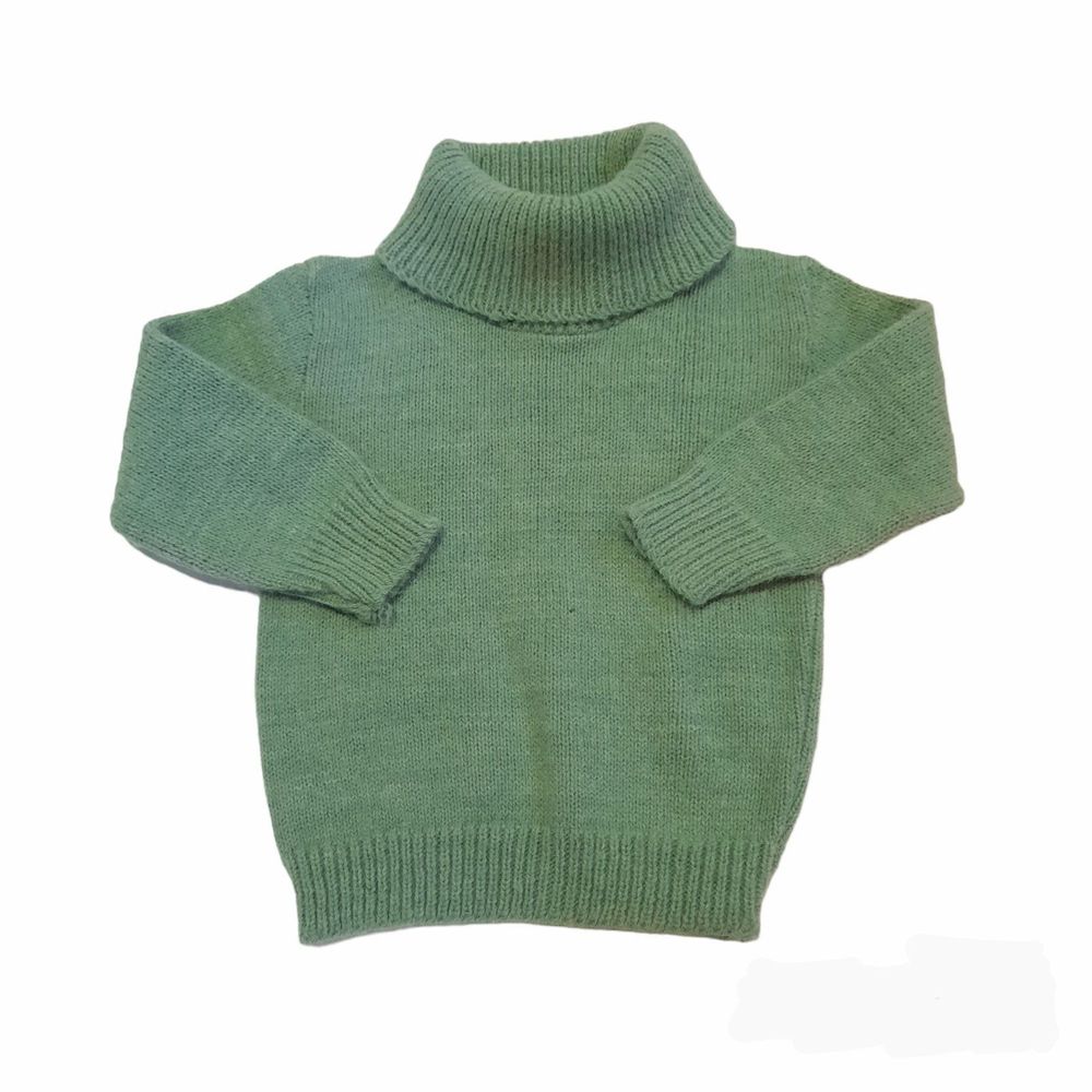 Vintage 1980s Royal Infant Acrylic Turtleneck Sweater OS